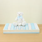 Baby boy glittery decorated chocolate & teddy plush toy leather tray