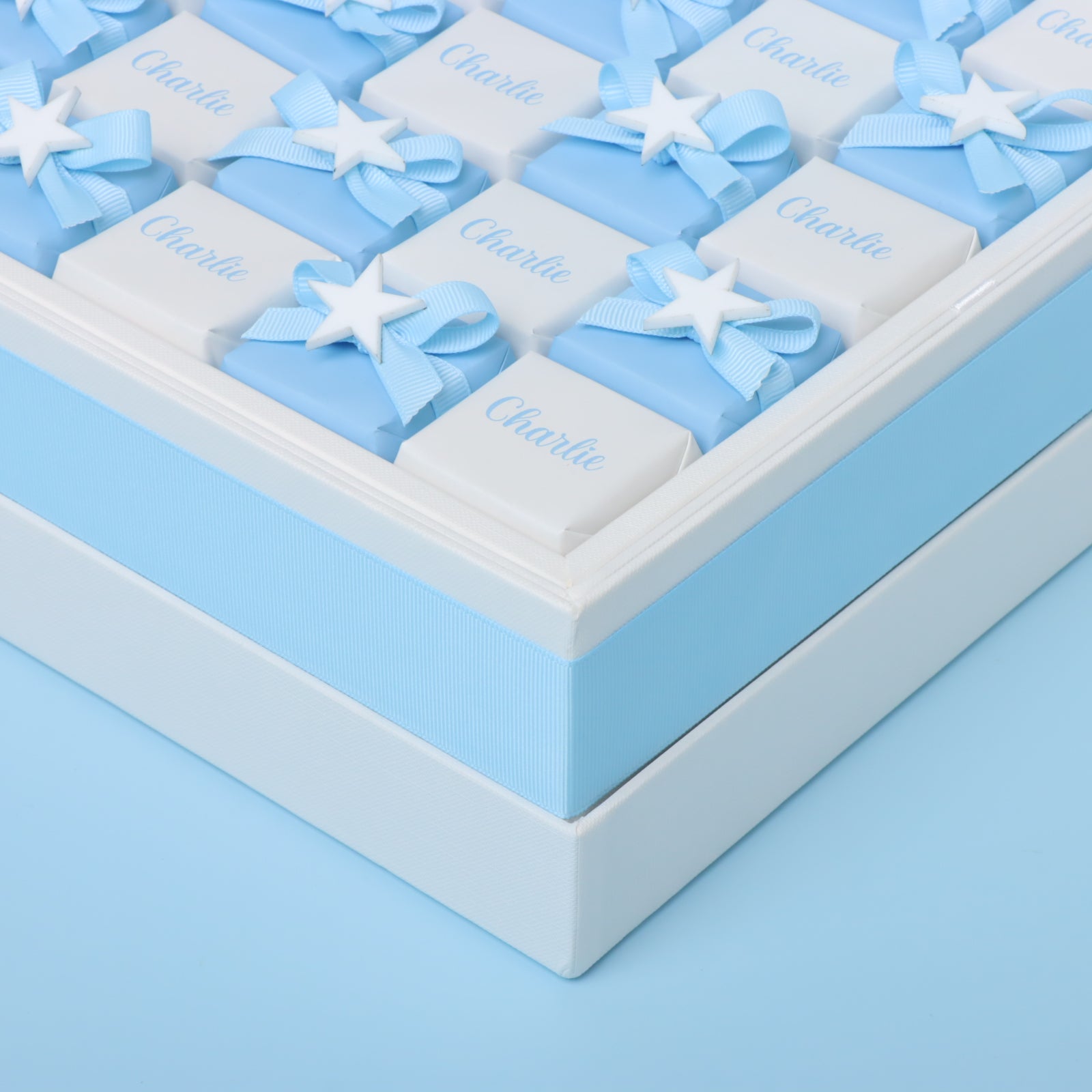 Baby boy personalized acrylic decorated chocolate large hamper