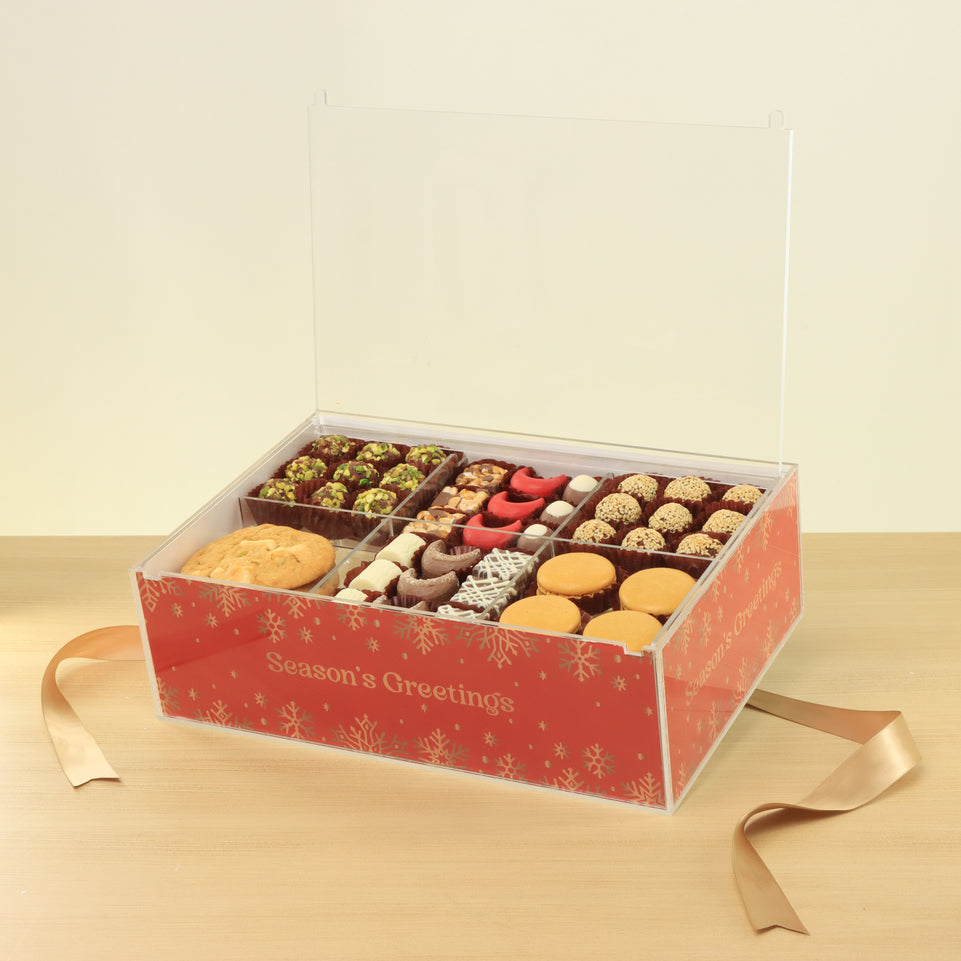 Christmas designed premium chocolate acrylic medium tray