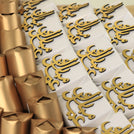 Eid Mubarak Designed acrylic mosques decorated chocolate large leather tray