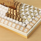 Eid Mubarak Designed acrylic mosques decorated chocolate large leather tray