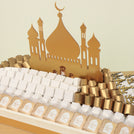 Eid Mubarak Designed acrylic mosques decorated chocolate large leather tray
