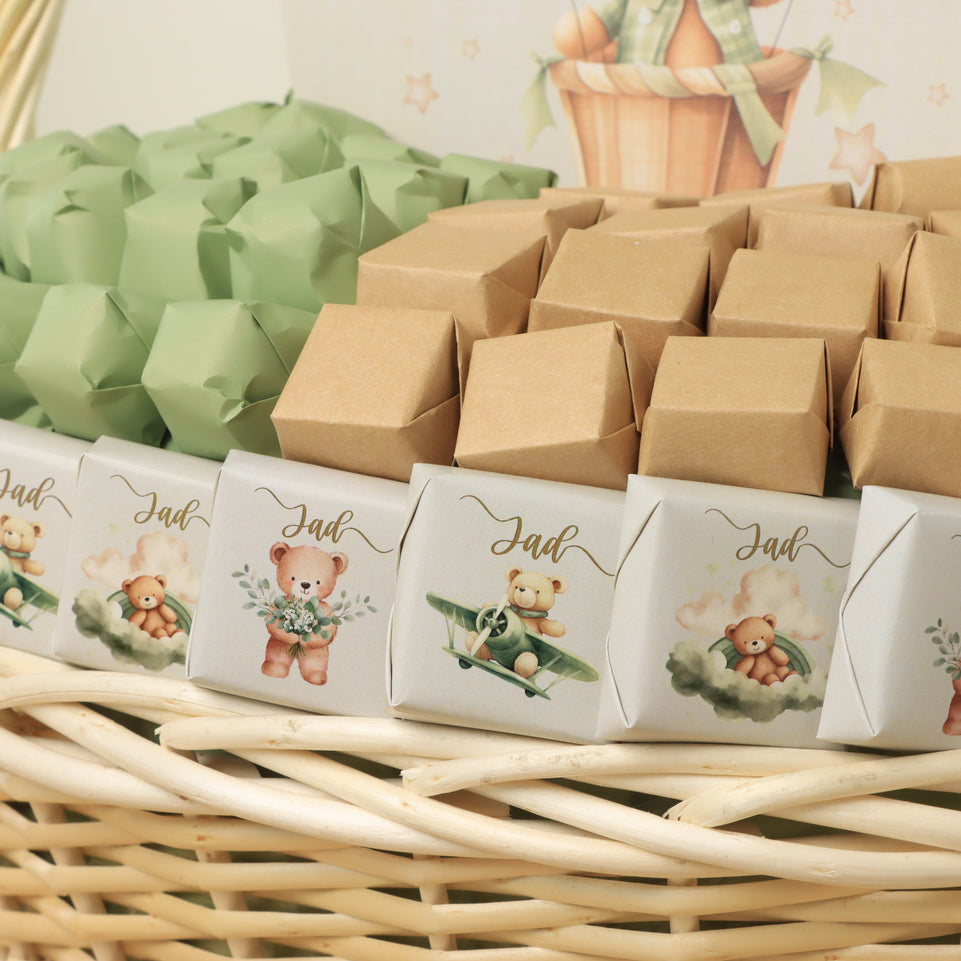 Baby animal safari theme chocolate large basket