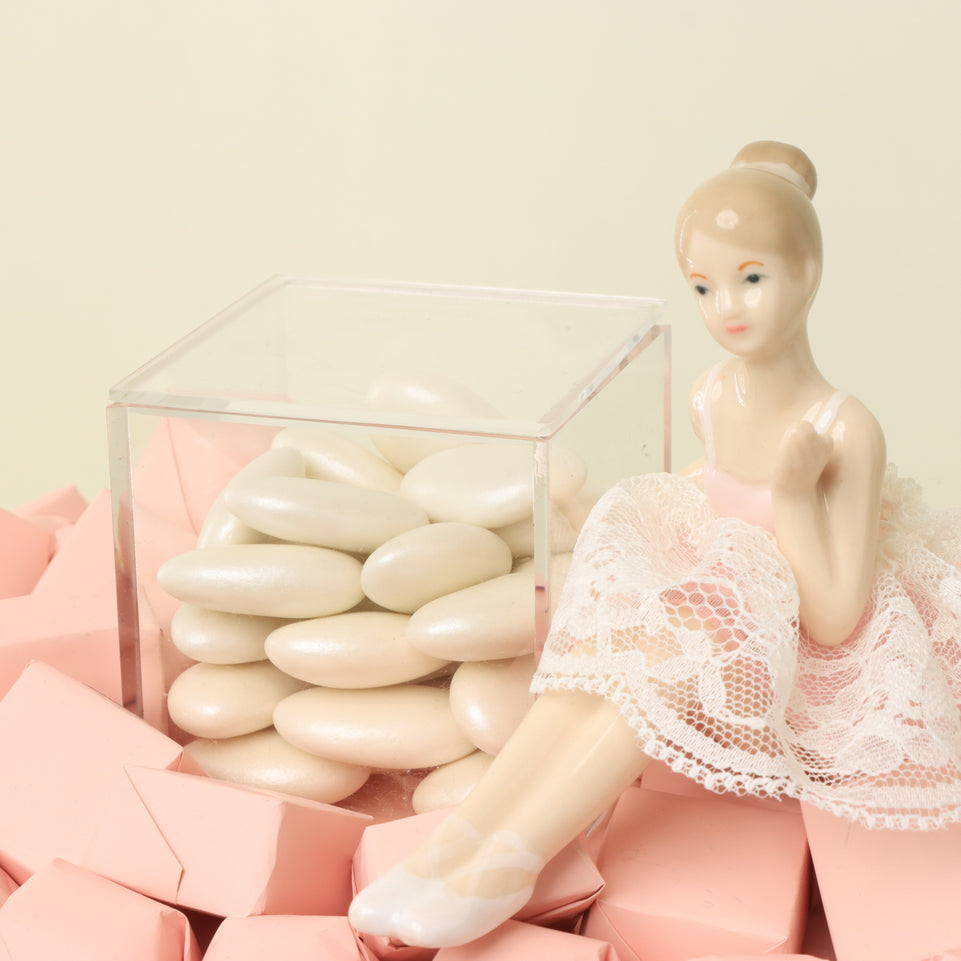 Baby girl personalized ballerina decorated chocolate large basket