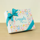 Congrats colored bubble designed 12P premium chocolate hard box
