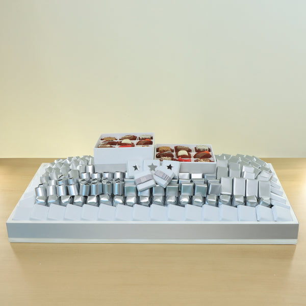 Premium chocolate large leather tray