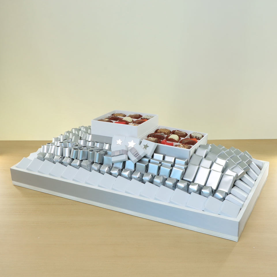 Premium chocolate large leather tray