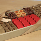 Premium chocolate & sweets medium leather tray