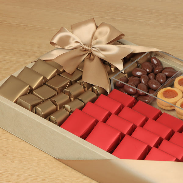 Premium chocolate & sweets medium leather tray