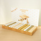 Graduation designed premium chocolate large leather tray with acrylic backdrop