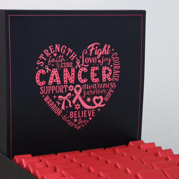 Cancer support awareness designed premium chocolate large hamper