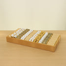Graduation designed premium chocolate medium leather tray with backdrop