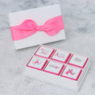 Set of 8 Breast cancer awareness designed chocolate 6-piece hard box