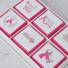 Set of 8 Breast cancer awareness designed chocolate 6-piece hard box