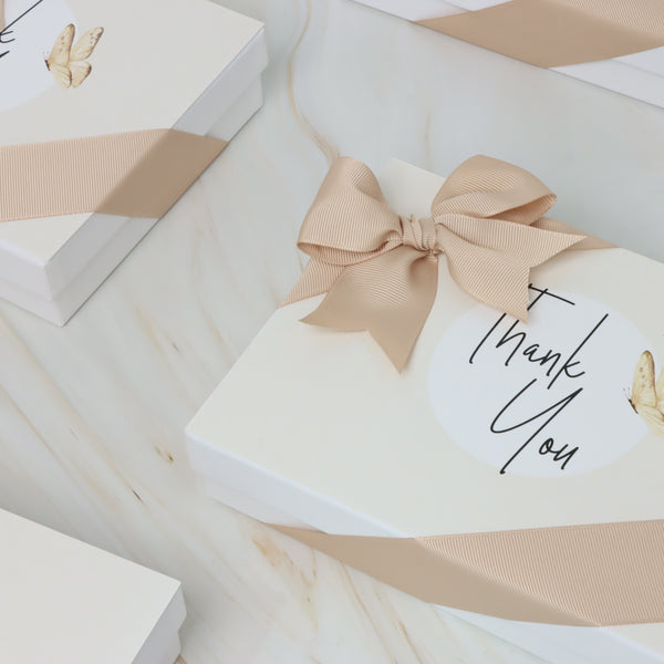 "Thank you" butterfly designed 12-piece premium chocolate hard box
