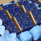 Happy new year decorated chocolate medium leather tray
