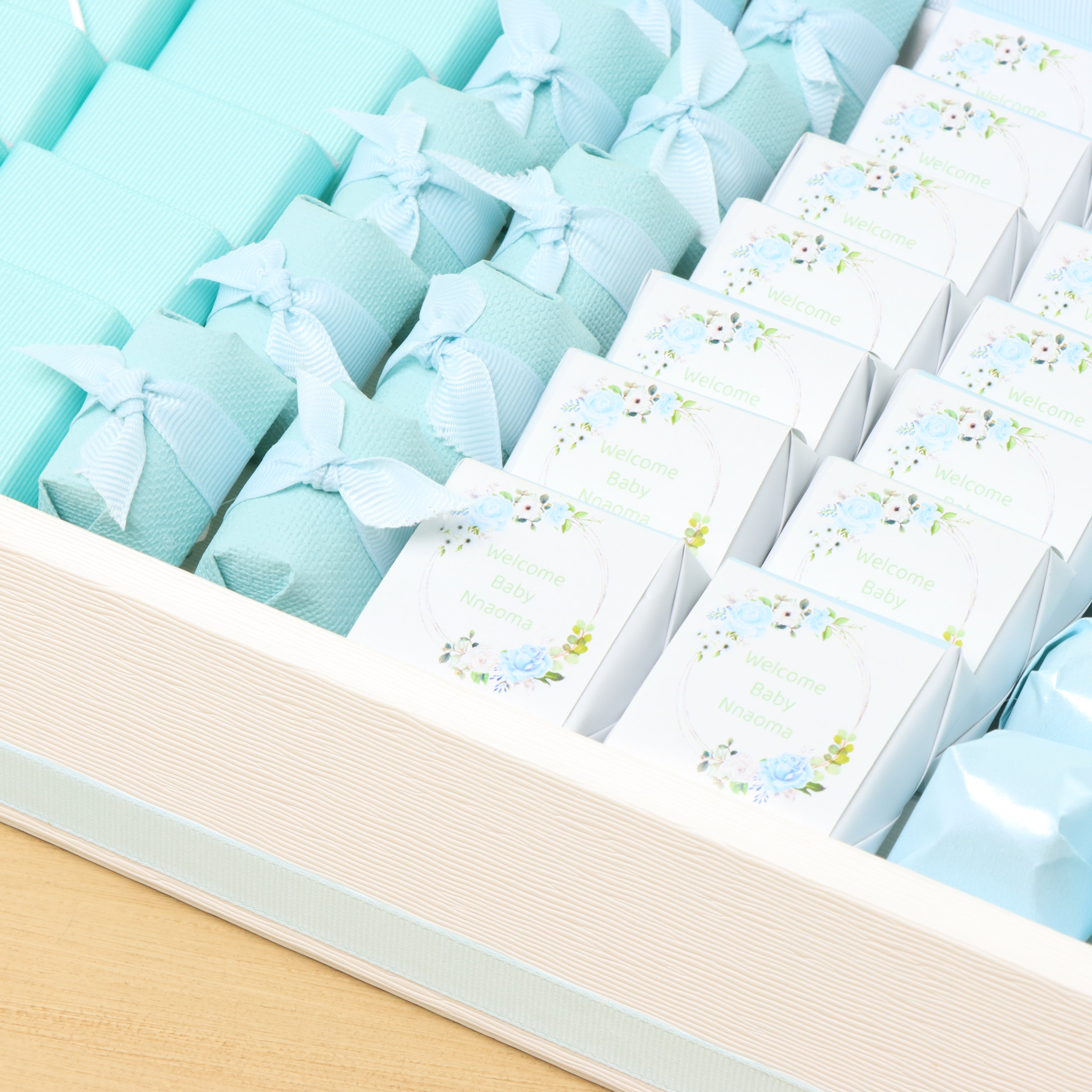 Baby Customized & Acrylic Decorated Chocolate Large Leather Tray