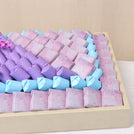 Cherry blossom decorated pattern design premium chocolate leather tray