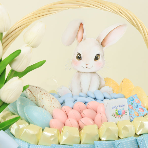 Happy Easter designed premium chocolate large basket