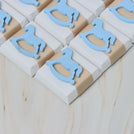 Baby boy rocking horse acrylic decorated chocolate