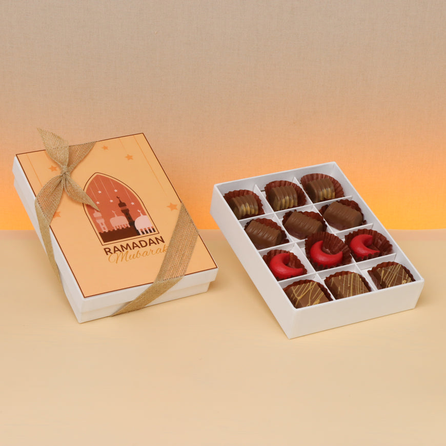 Ramadan mubarak mosque designed chocolate hard box