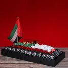 National day designed premium chocolate large leather tray