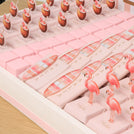 Baby girl flamingo theme with acrylic backdrop premium chocolate large leather tray