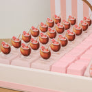 Baby girl flamingo theme with acrylic backdrop premium chocolate large leather tray