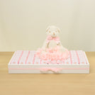 Baby flower designed personalized chocolate medium leather tray