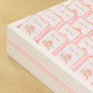 Baby flower designed personalized chocolate medium leather tray