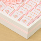 Baby flower designed personalized chocolate medium leather tray