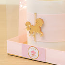 Set of 20 Baby carousel decorated candle clear box