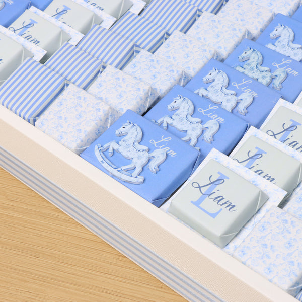 safari baby boy blue theme with acrylic backdrop premium chocolate large leather tray
