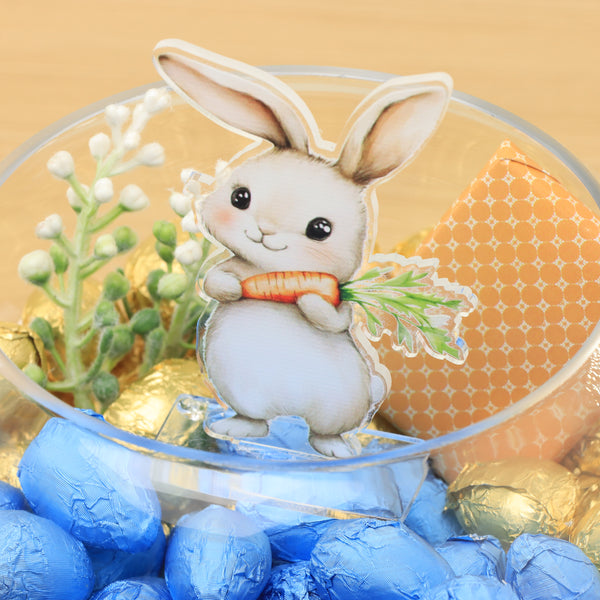 Happy Easter designed premium chocolate clear bowl