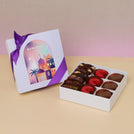 Ramadan Kareem mosque designed chocolate & dates 9-piece hard box