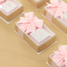 Set of 20 Baby girl personalized premium chocolate & almond dragees view top box