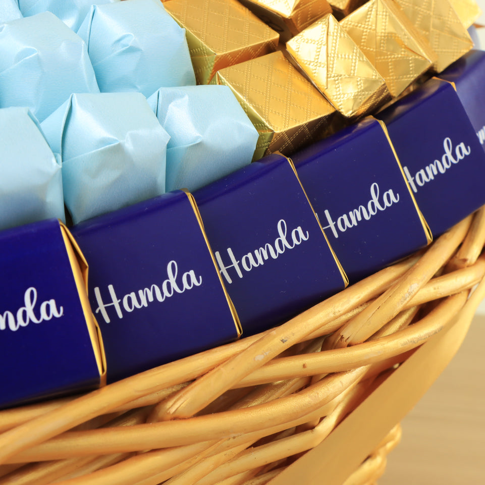 Personalized premium chocolate large basket