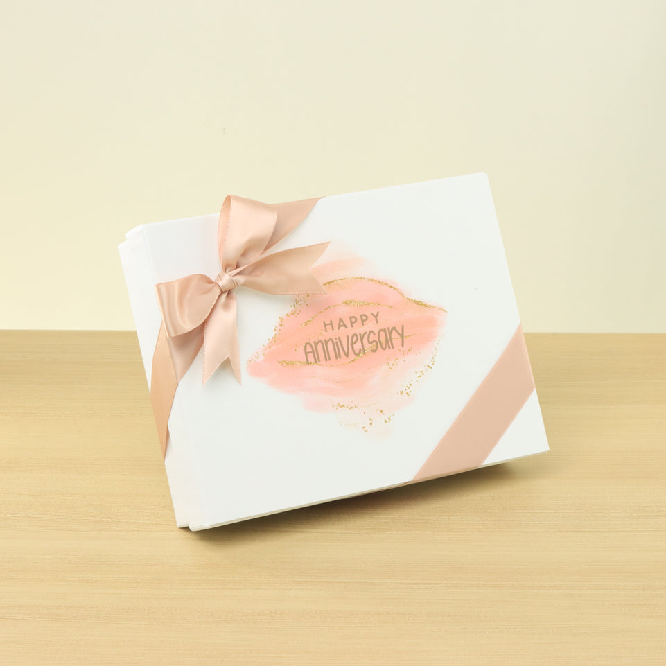 Happy anniversary stained designed 12P premium chocolate hard box