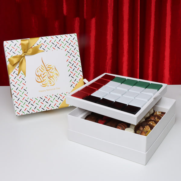 National day designed premium chocolate 2-layer hard box