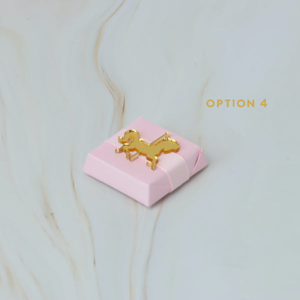 Baby carousel horse acrylic decorated premium chocolate