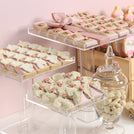 Baby girl personalized decorated premium chocolate set up