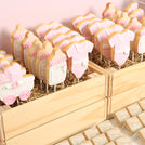 Baby girl personalized decorated premium chocolate set up