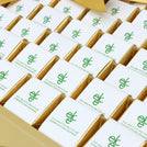 Corporate branded chocolate leather tray