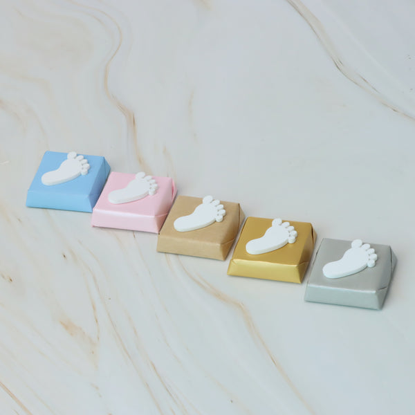 Baby feet acrylic decorated premium chocolate