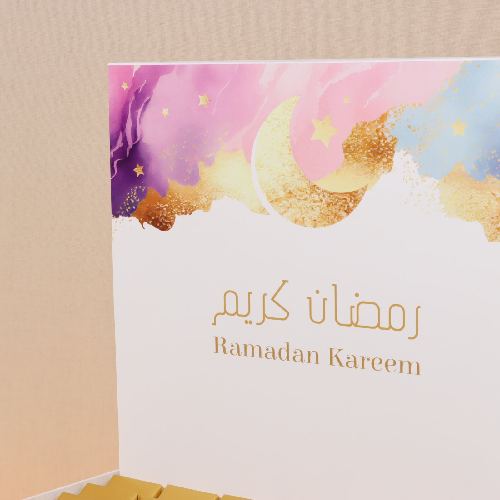 Ramadan kareem pastel designed chocolate extra large hamper