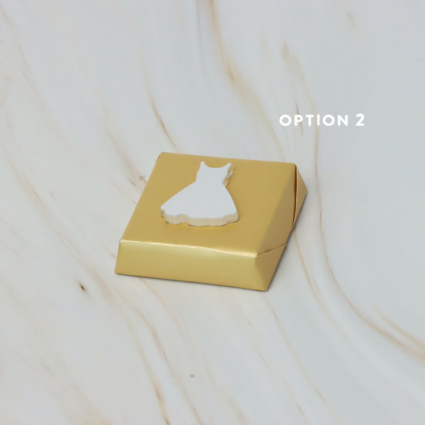 Baby girl acrylic dress decorated premium chocolate