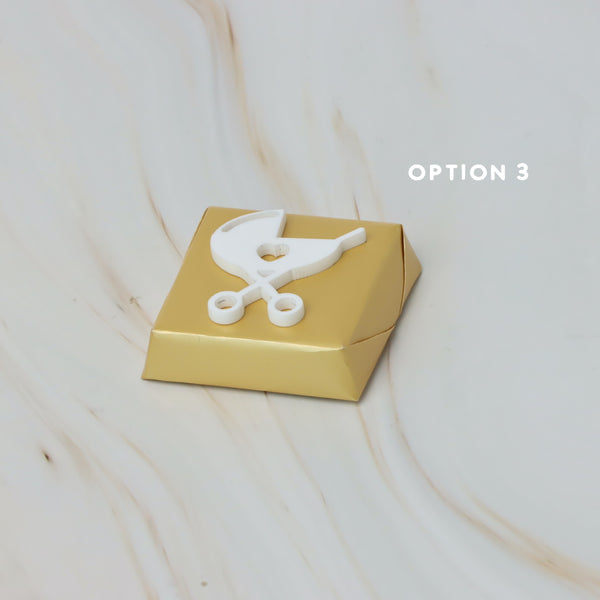 Baby acrylic stroller decorated premium chocolate