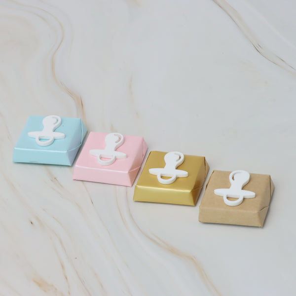 Baby acrylic pacifier decorated premium chocolate