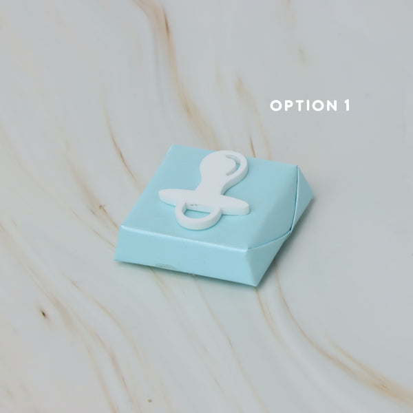 Baby acrylic pacifier decorated premium chocolate