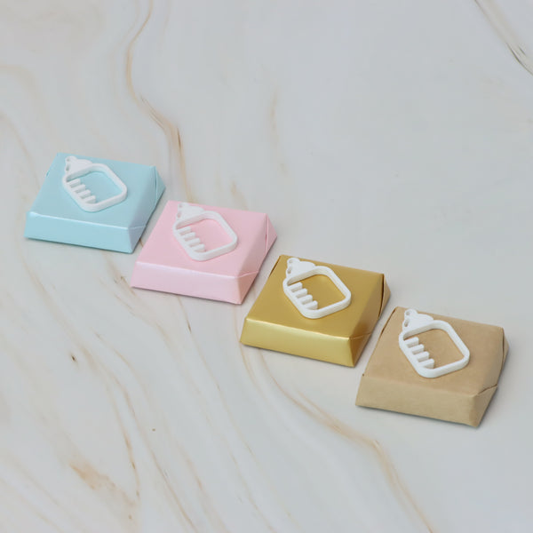 Baby acrylic bottle decorated premium chocolate